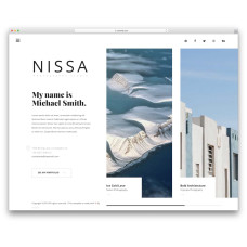 ✅ Nissa светлый шаблон персонального сайта фотографа