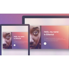 ✅ Ethereal шаблон с горизонтальной прокруткой для сайта фотографа