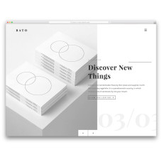 ✅ Bato светлый, стильный шаблон для сайта фотографа