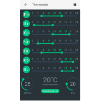 ✅ Интерфейс управления термостатами